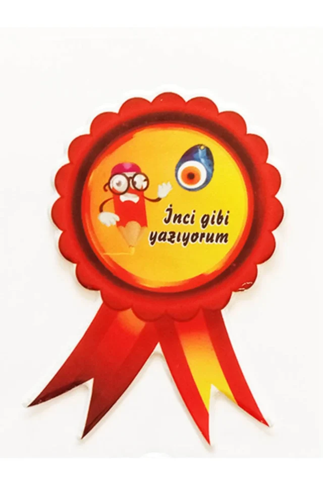 İnci Gibi Yazıyorum Yazılı Kabartma Sticker Etiket
