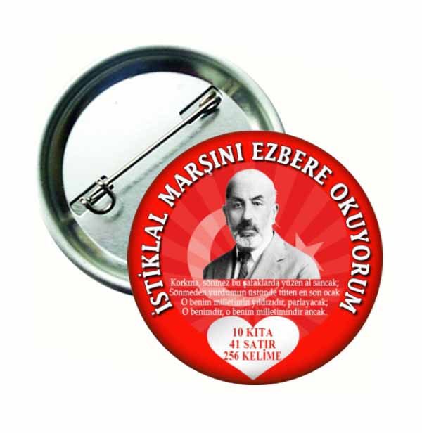 İstiklal Marşımızı Ezbere Okuyorum Rozeti