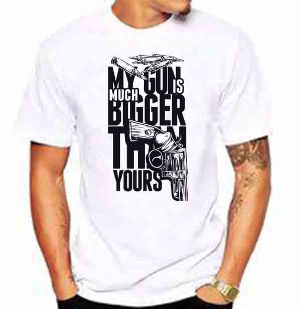 My Gun is Bigger Than Yours Baskılı Tişört