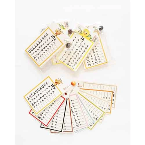 Quizli zincirli çarpım tablosu kartları anahtarlık, ilkokul öğrencileri için eğitici matematik öğrenme kartları.