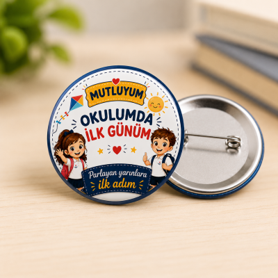 44 mm Okulumda İlk Günüm metal yaka rozeti
