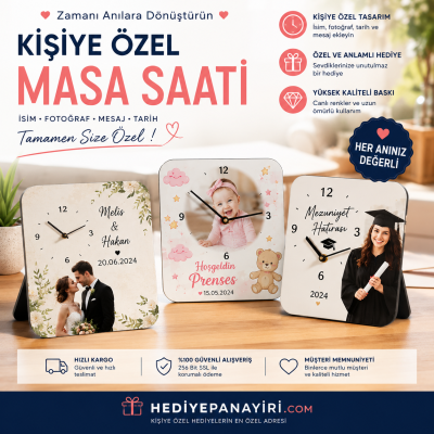 Kişiye Özel Masa Saati